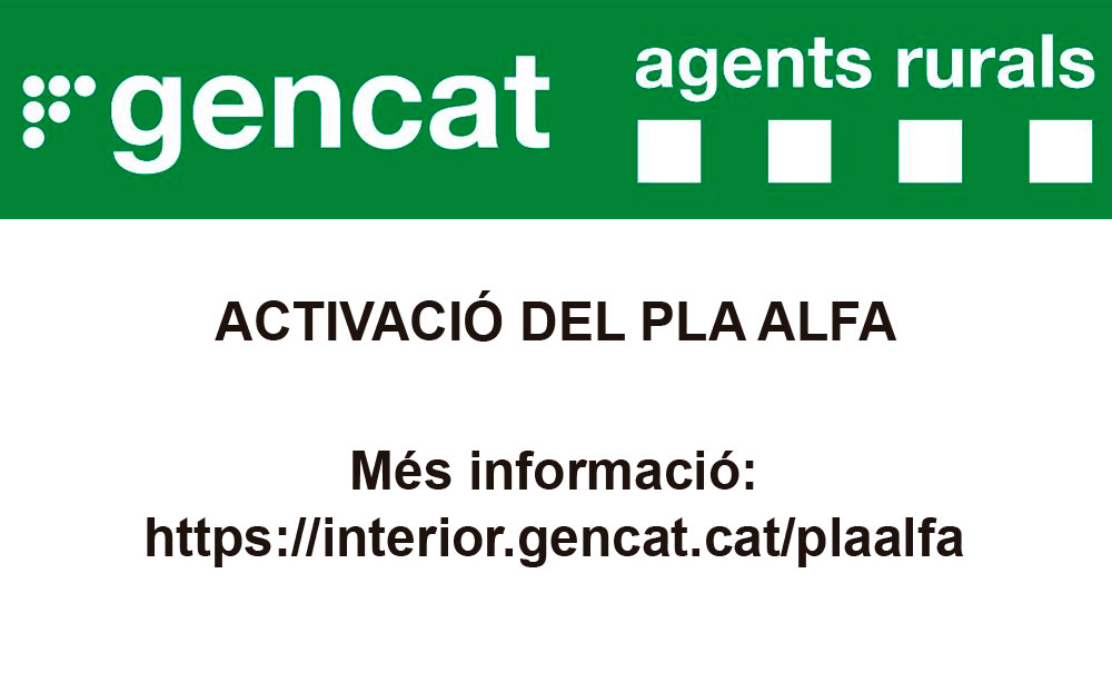 Pla Alfa 3 | Accessos al Santuari oberts - Camins de muntanya tancats