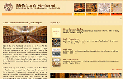 Web de la Biblioteca de Montserrat